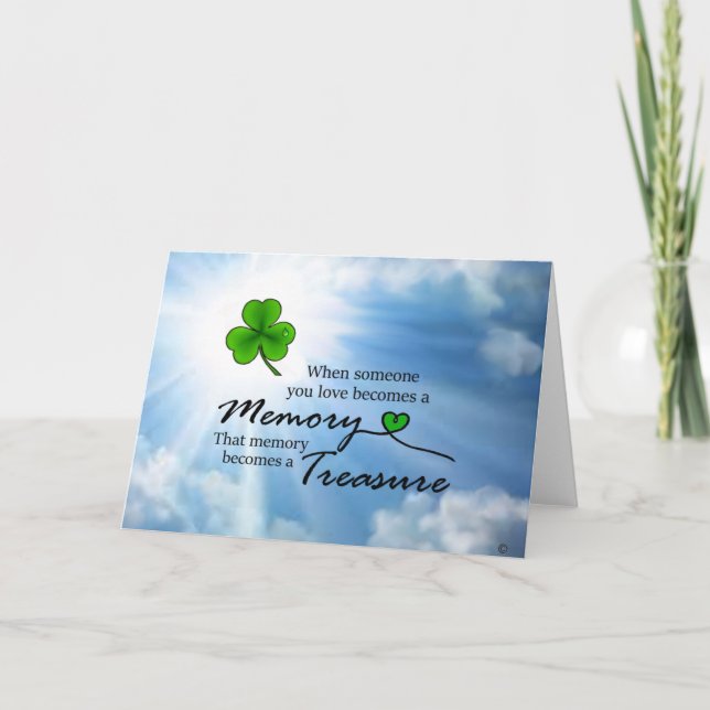 När någon du är ensam, Shamrock Kort (Framsida)