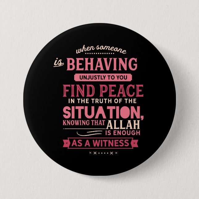 När någon uppför unjustly till dig knapp (Framsida)