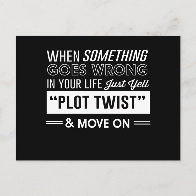 När något går fel i ditt liv, skrik bara vykort (Framsida)