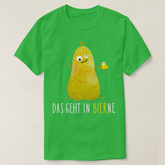 När ölen går rakt till päronet t shirt (Design framsida)
