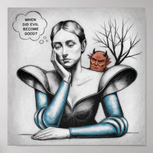 När ondskan blev Bra, kom kvinnor att tänka Djävul Poster