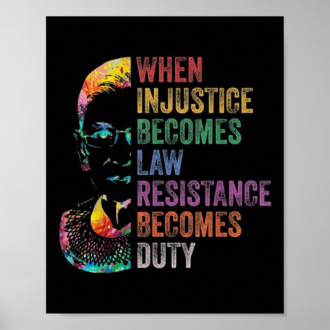 När orättvisa blir lag blir motstånd plikt poster (Framsidan)