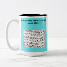 NÄR ORD INTE KAN UTTRYCKA DET, GÖR MUSIK DET. 🎶 Två-Tonad MUGG