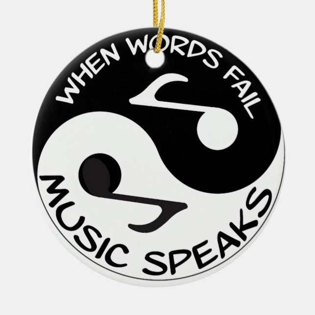 När Ord Misslyckas högtalar musik ornament (Framsidan)