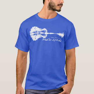 När Ord Misslyckas Music SpeaGuitar Music Literary T Shirt