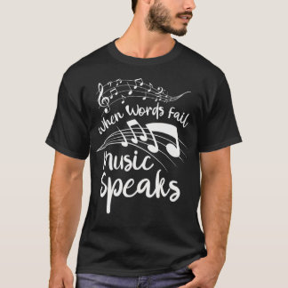 NÄR ORD MISSLYCKAS MUSIC SPEAKS Band Orchestra (3) T Shirt