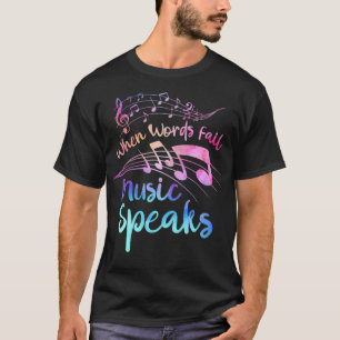 NÄR ORD MISSLYCKAS MUSIC SPEAKS Band Orchestra (5) T Shirt