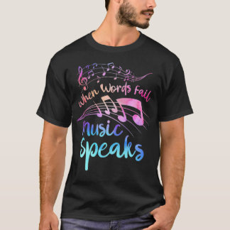 NÄR ORD MISSLYCKAS MUSIC SPEAKS Band Orchestra (5) T Shirt