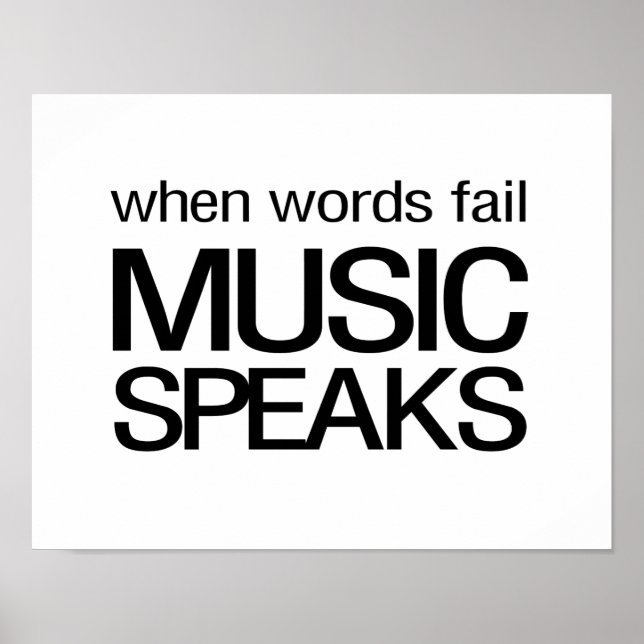 När Ord Misslyckas musikhögtalare Poster (Framsidan)