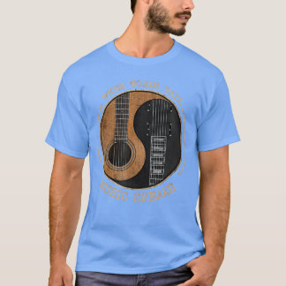 När orden misslyckas talar musiken Ying Yang Gitar T Shirt