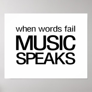 När ordkuggningmusik talar poster