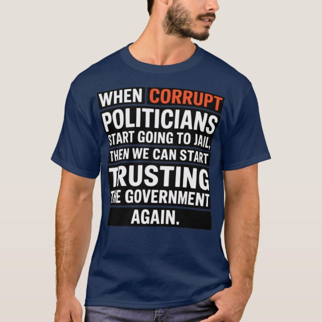 När politikar är skadat t shirt (Framsida)