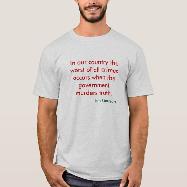 När regeringen mördar sanning t-shirt (Framsida)
