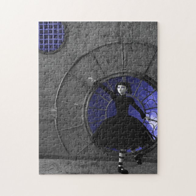 När regna kommer det gotiska konstpussel pussel (Vertikal)