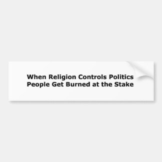 När religionen kontrollerar politik… bildekal