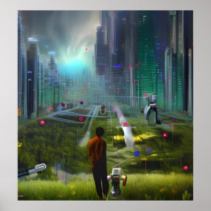 När Robots går till himlen blir de trädgårdsmästar Poster