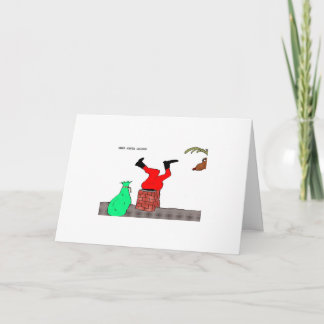 När Santa dricker ("lampglaset") Helgkort