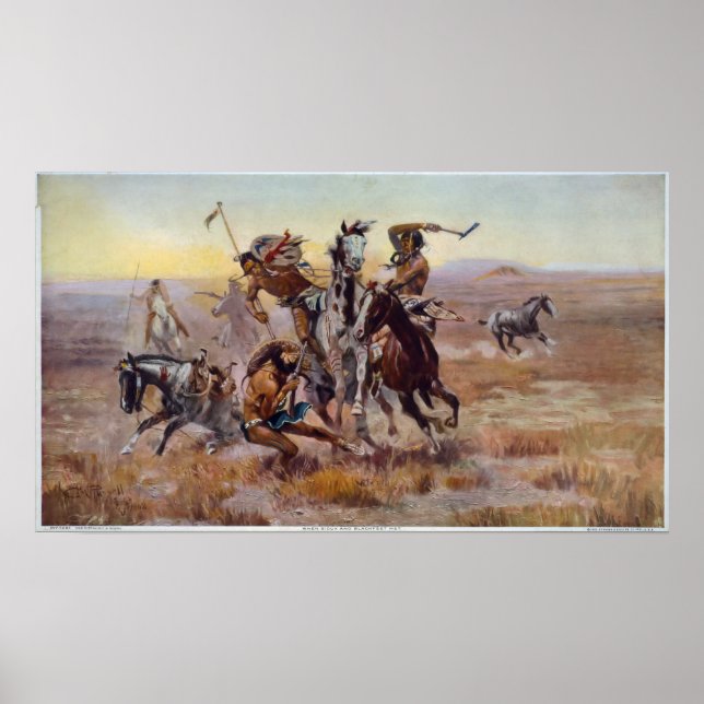När Sioux och Blackfoot träffades. Poster (Framsidan)