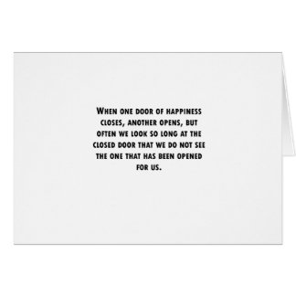 När slut för en dörr hälsningskort