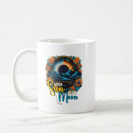 När Sol möts Måne, kelestialvibes, Eclipse Kaffemugg