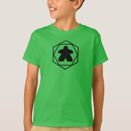 När som helst Meeple Black Art Boys Shirt T Shirt