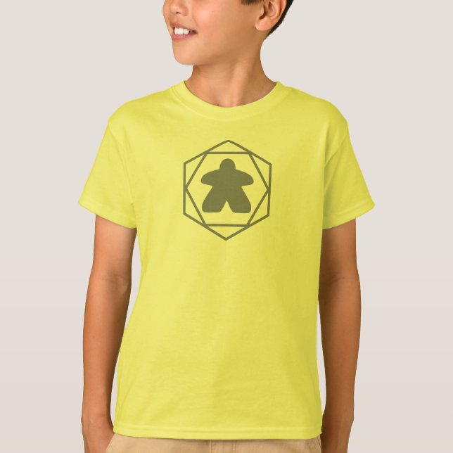 När som helst Meeple Grått Art Boys Shirt T (Framsida)
