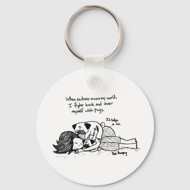 När sorgen täcker min värld nyckelring (Framsida)