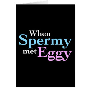När Spermy mötte Eggy Hälsningskort
