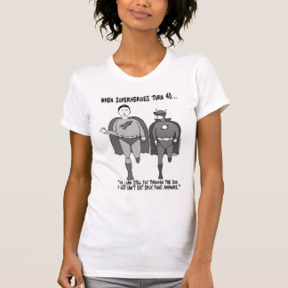 När Superheroes vänder den liten och nätt T-tröja T-shirt