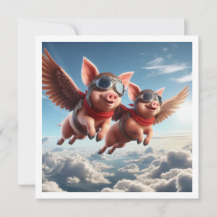 När svin flyger! Flygande svin-inbjudan, prestatio Inbjudningar