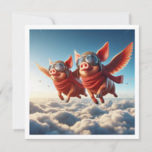 När svin flyger! Flygande svin-inbjudan, prestatio
