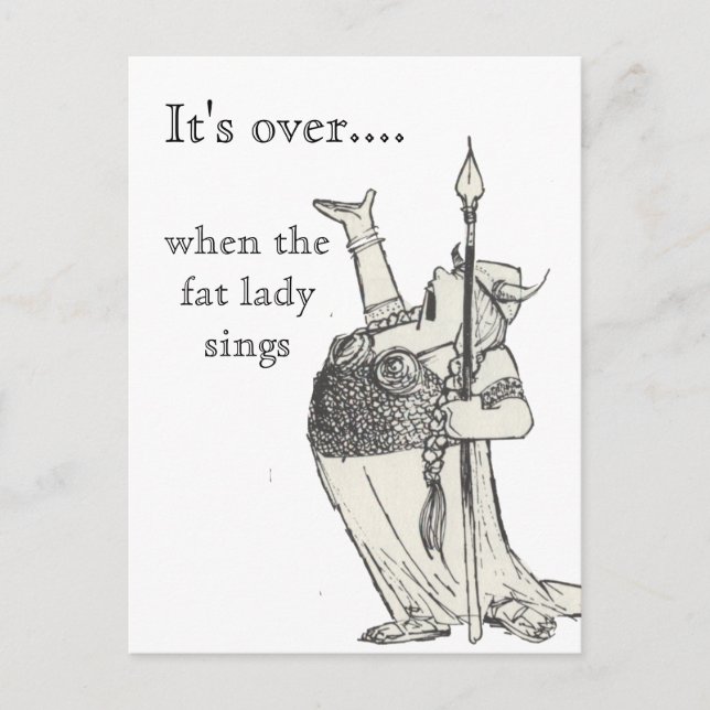 När Tjocken Dam Sjungor Vykort (Framsida)