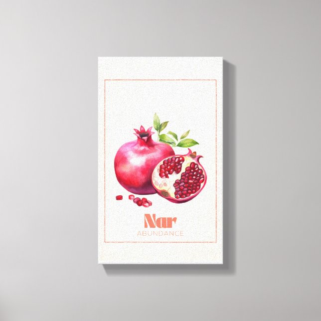 Nar Turkisk Pomegranate Överflöd Folkkonst Canvas (Framsida)