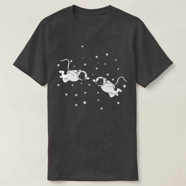 När två astronauter möts t shirt (Design framsida)