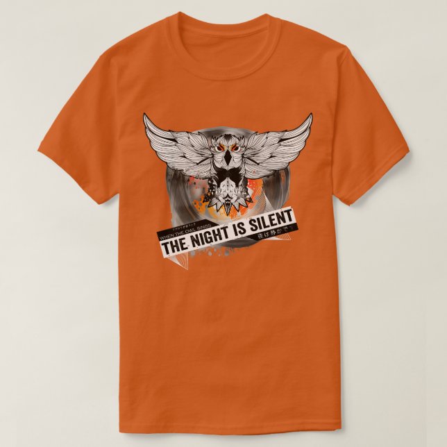 När Uggla Sjungor Natten är tyst T Shirt (Design framsida)