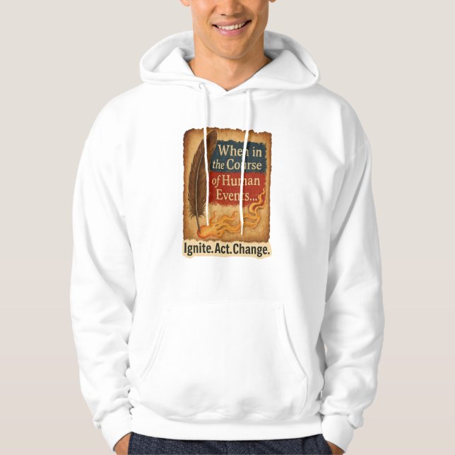 När under mänskliga händelser - Quill Flame Hoodie (Framsida)