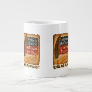 När under mänskliga händelser - Quill Flame Jumbo Mugg