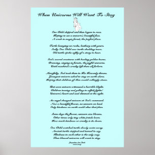 När Unicorns... Barns Poster