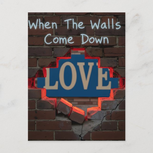 När väggarna Komar nedåt Vykort (Framsida)