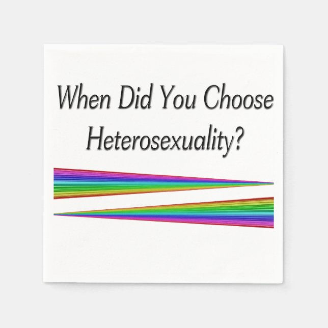 När valde du heterosexualitet? pappersservett (Framsidan)