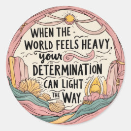 När världen känner sig påmind runt klistermärke