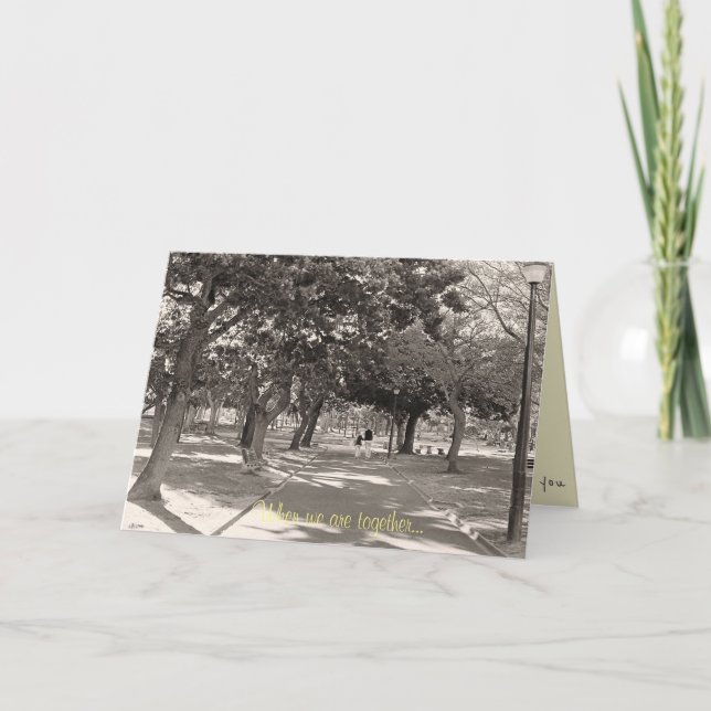 När vi är tillsammans älskar jag dig Grattiskort Kort (Framsida)