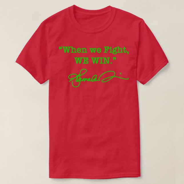 När vi bekämpar vinner vi Kamala brat grönt namnte T Shirt (Design framsida)