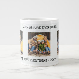 När vi har varandra 3 Foto Collage Jumbo Mugg
