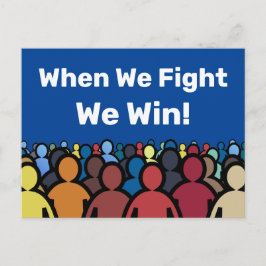 När vi kämpar mot Harris Walz Vykort