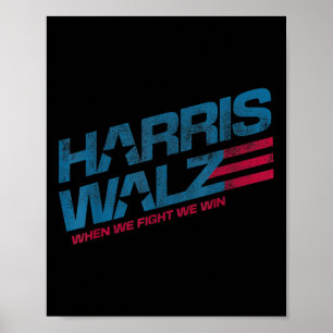 När vi kämpar mot Kamala Harris Cat Dam Boho Poster