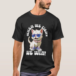 När vi kämpar mot Kamala Harris Cat Dam Boho W T Shirt