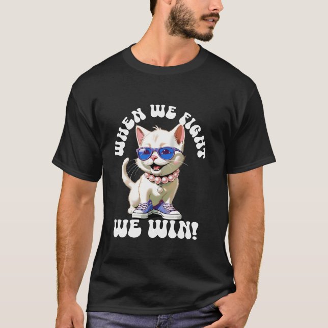 När vi kämpar mot Kamala Harris Cat Dam Boho W T Shirt (Framsida)