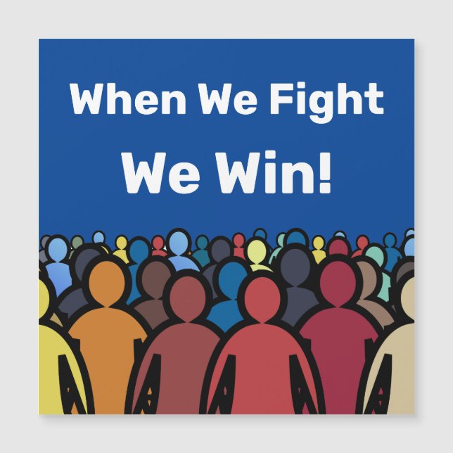 När vi kämpar vinner vi Harris Walz (Framsida)