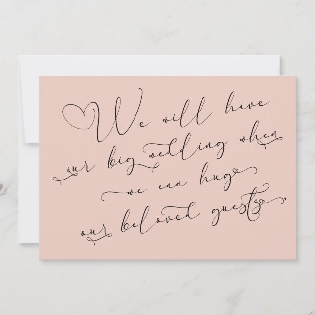 När vi kan köra det uppskjutna  kortet i Bröllop Inbjudningar (Framsida)